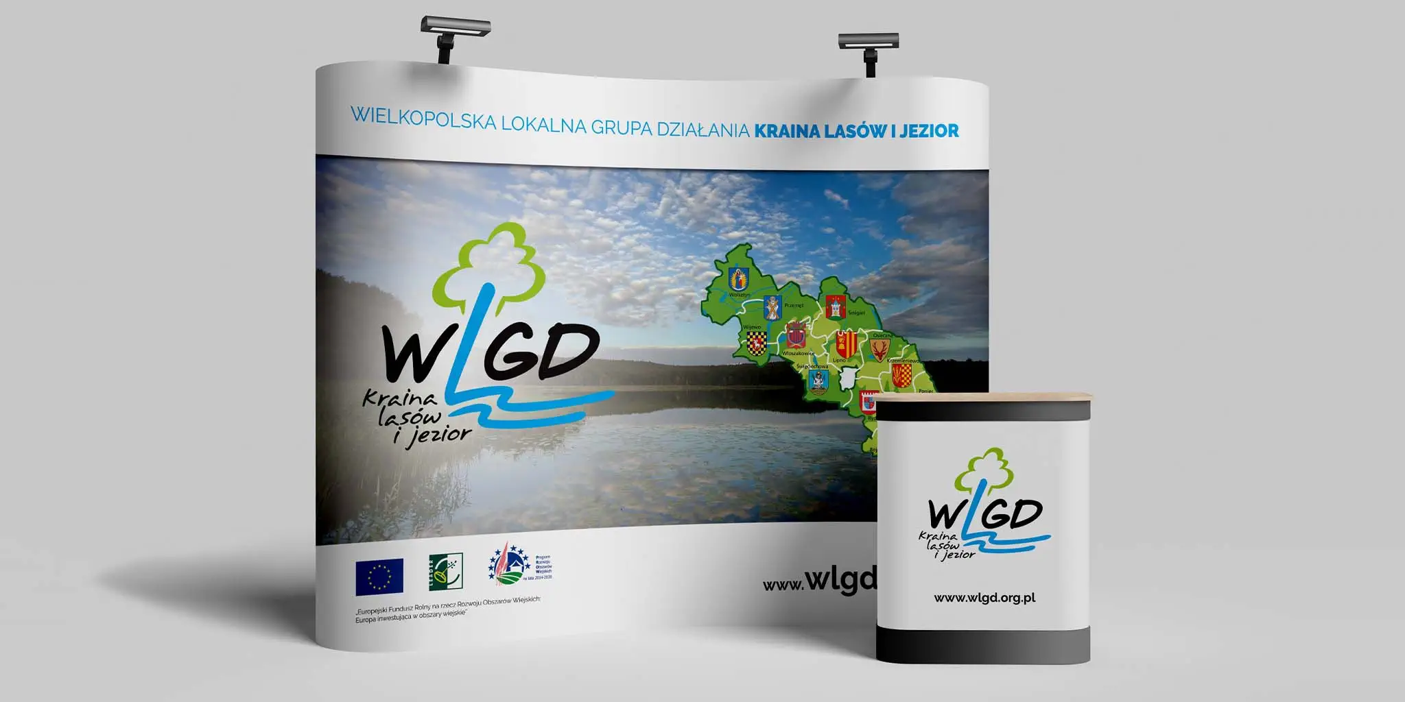 Ścianka reklamowa dla Kraina Lasów i Jezior
